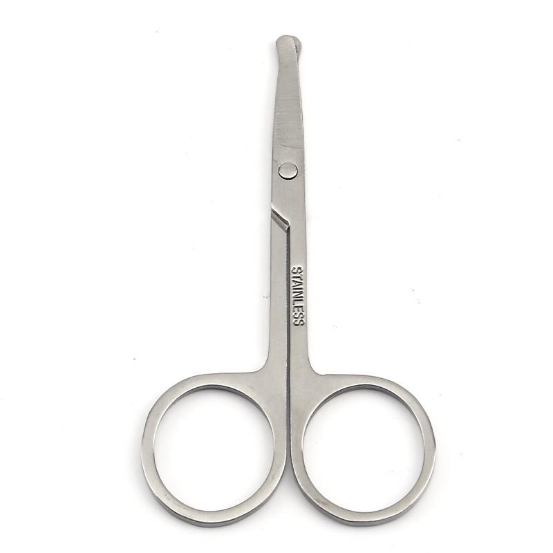 

Ножницы из нержавеющей стали с круглыми кончиками для бровей и бороды для красоты и стрижки волос в носу