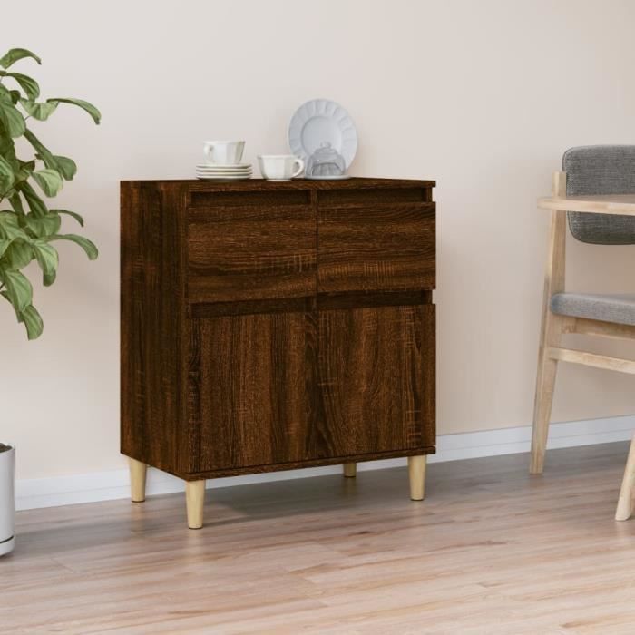 VidaXL Buffet Chêne marron 60x35x70 cm Bois d'ingénierie 819683