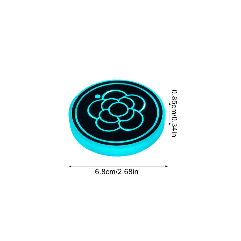 2pcs Car LED Luminous Water Coaster USB Charging Auto Cup Anti-skid Pad Car Atmosphere Light Cup Pad for Car Interor Cup Holder