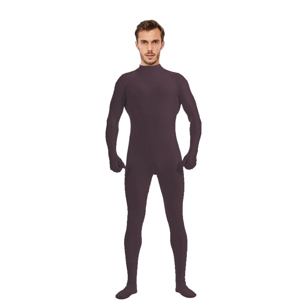 Halloween Solid Color Zentai Half-Body Suit Dancewear & Stage Performance Base Layer