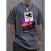 Men's Fashionable Round Neck T-shirt, Versatile Short Sleeves