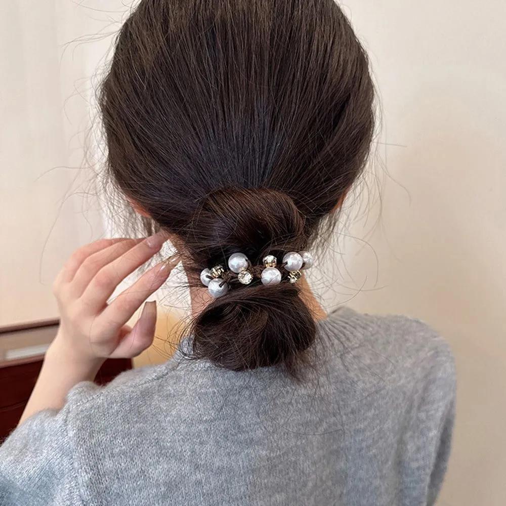 Luminous Pearl Cubic Hair Tie 3 Colors