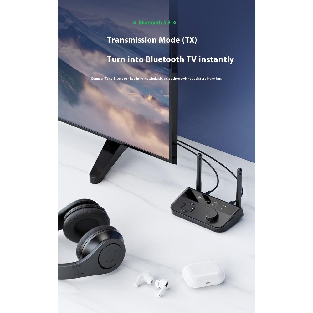 Bluetooth Music Receiver Transmitter 2-in-1 V5.3 Receive and Transmit One-to-two Support TWS