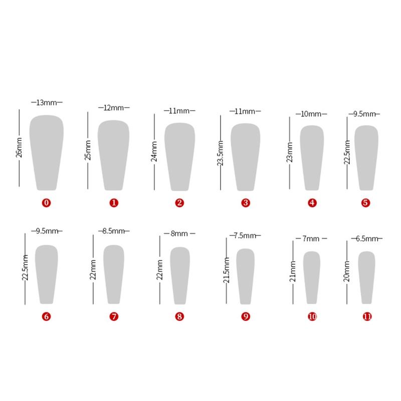 Artificial False Nails Wearable Fake Nail Press on Full Cover Detachable Fingernails Jelly Gule Nail Flie for Women Girl