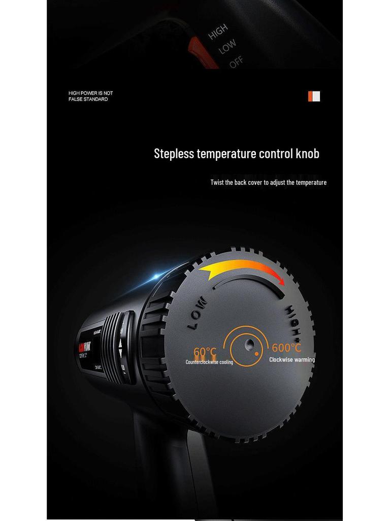 High-Power Digital Display Heat Gun for Industrial Use