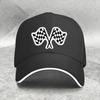 Renn-Karomuster Baseballkappe Verstellbar Baumwolle Lässig Trendige Kappe für Unisex Outdoor-Sport
