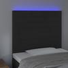 VidaXL Tête de Lit à LED Meuble de Chambre à Coucher Accessoire de Lit Simple Tête de Cadre de Lit Intérieur Noir 3122596