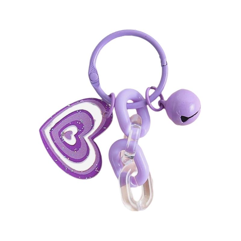 Creative DIY Heart Shaped Keychain With Glitter and Sturdy Acrylic Materials for Personalize Accessories