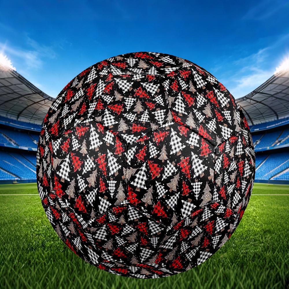 1pc Christmas Tree Plaid Size 5 Soccer Ball Professional Match Training Football Indoor &Outdoor Sports Ball Lightweight Durable M6569