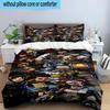 3PCS Red Black Apex Bedding Set,Including 1pc Duvet Cover And 2pcs Pillowcases Perfect for Bedroom, Dormitory, Fan Christmas gift
