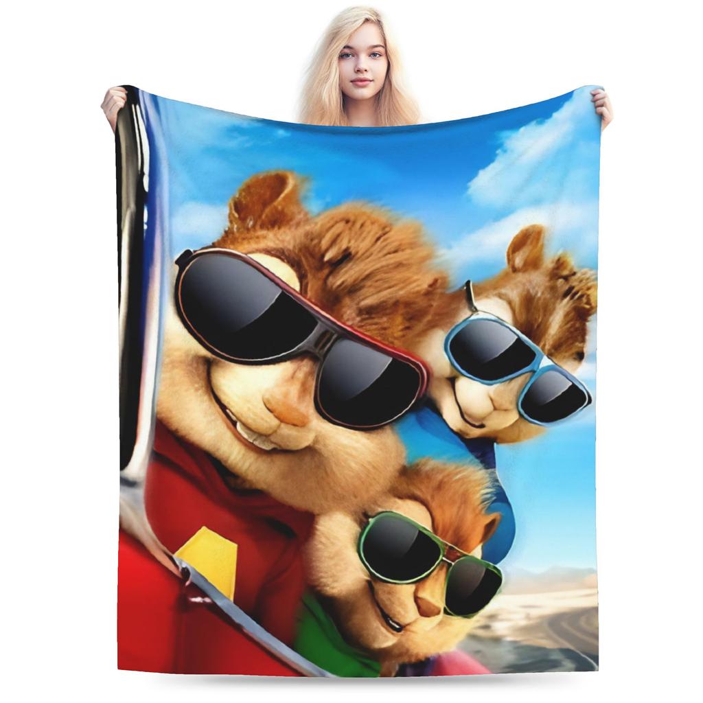 Alvin and the Chipmunks Accessories Blanket Lightweight Thin Flannel Throw Blanket Cozy Quilt