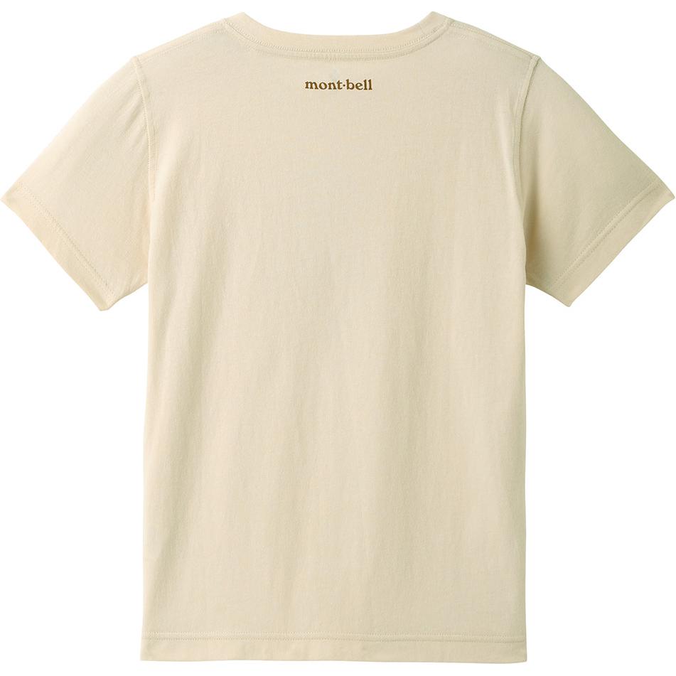 MONTBELL T Shirt Kids Round Neck Short Sleeve Print Ivory Kids