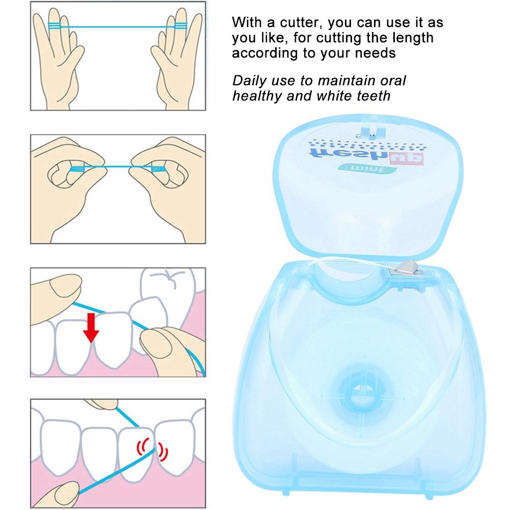 50m Dental Floss Bacteria Plaque Removal Tooth Cleaner Oral Hygiene Supplies