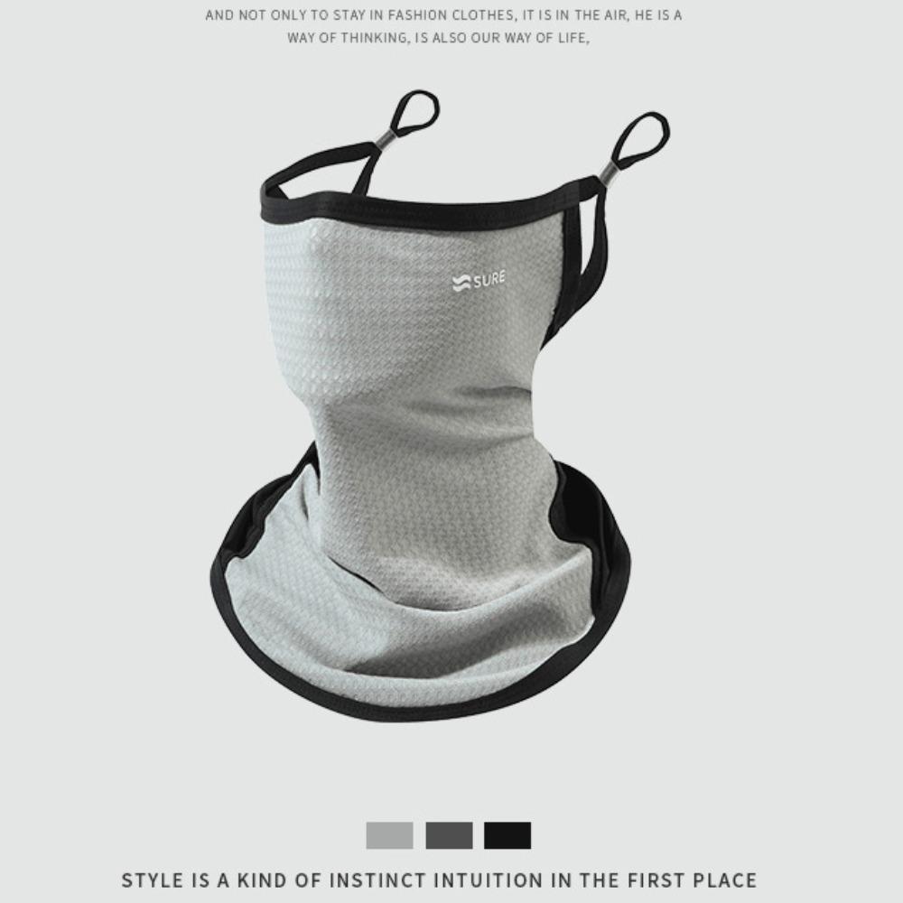Sunshade Sunscreen Face Cover Solid Color UV Protection Veil Men's Sunscreen Face Mask  Gardening