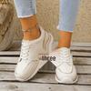Plus Size Breathable Sports Shoes with Side Zipper - Autumn 2025 New Chunky Sole Comfort Running Shoes