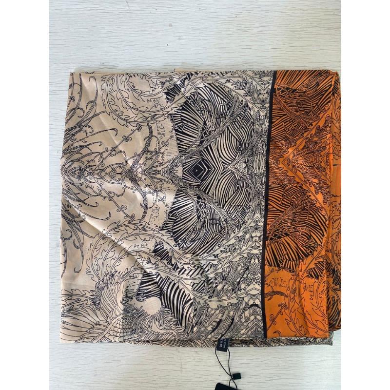 New Lijin Forged Long Scarf Cashew Feather Printed Silk Scarf Fashion Ladies Satin Outer Shawl