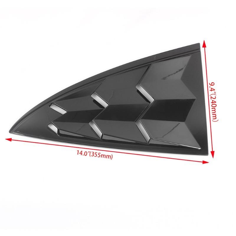 Protective Cover Blinds | Decorative Supplies Body Stickers Suitable for 17-21 for TESLA Model 3 Rear Side Window | Material: ABS,Part Location: Front
