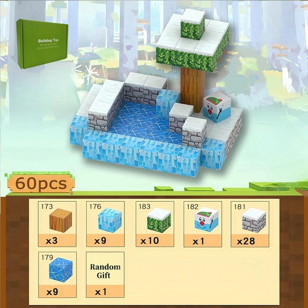 

non-toxic STEM building blocks scene street scene building model DIY tabletop decoration children s birthday Christmas Halloween gifts