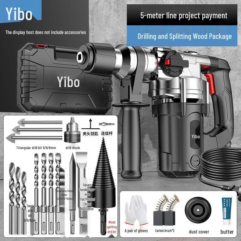 High-Power Multi-Functional Electric Hammer and Drill: Industrial-Grade Concrete Impact Tool for Home and Professional Use
