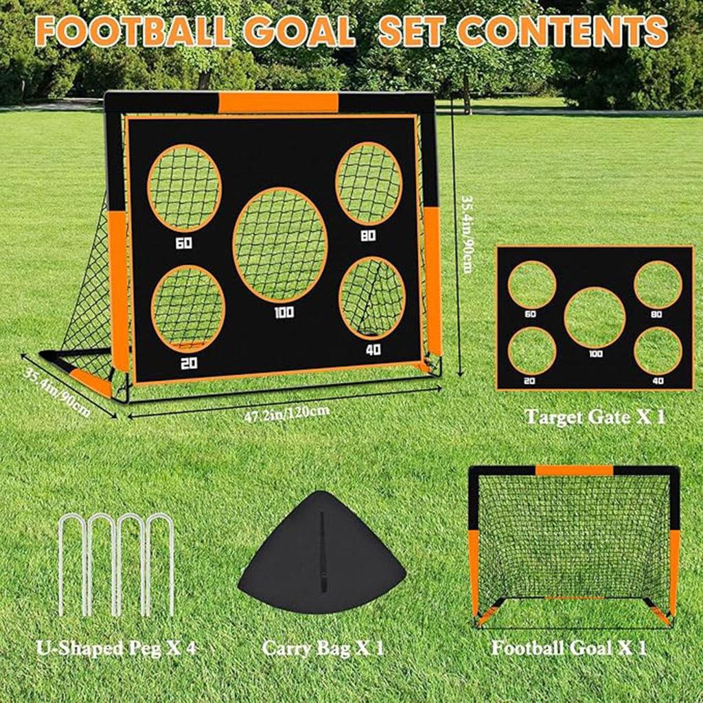 Backyard Soccer Goal for Kids Football Match with Storage Bag Outdoor