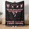 Name Custom VAN HALEN Print Flannel Blanket High Quality Warm Comfortable Cover for All Seasons Perfect for Gifts Home Decor