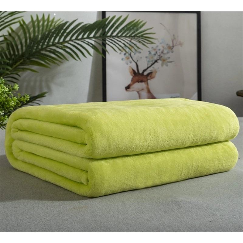 Flannel Blanket Summer Air Conditioning Throw Soft Fleece Office Nap Blanket Single Layer Double Sided Plush All Season Blanket