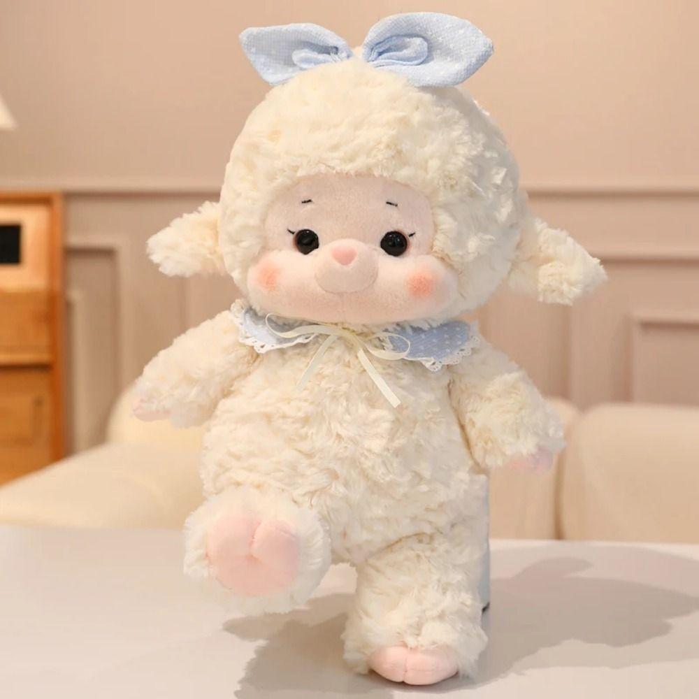 Cartoon Sheep Plush Doll Simulation Animal Fluffty Doll Lamb Plush Toy  Birthday Gift