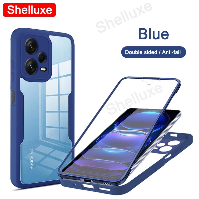 360 Celotělový Průhledný Kryt Shelluxe Přední+Zadní Pro Xiaomi Redmi Note 12 13 Pro Plus + Note12 Note13 5G Silikonový Oboustranný Kryt