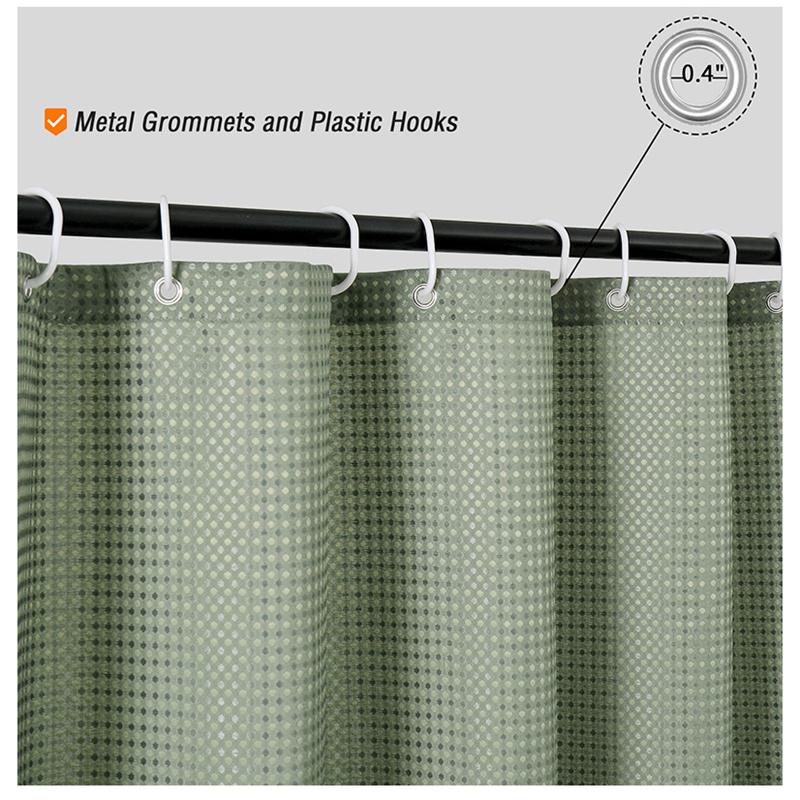 Einfarbig Badezimmer Wasserdicht Schimmelfest Stoff Vorhang Trennvorhang Duschvorhang