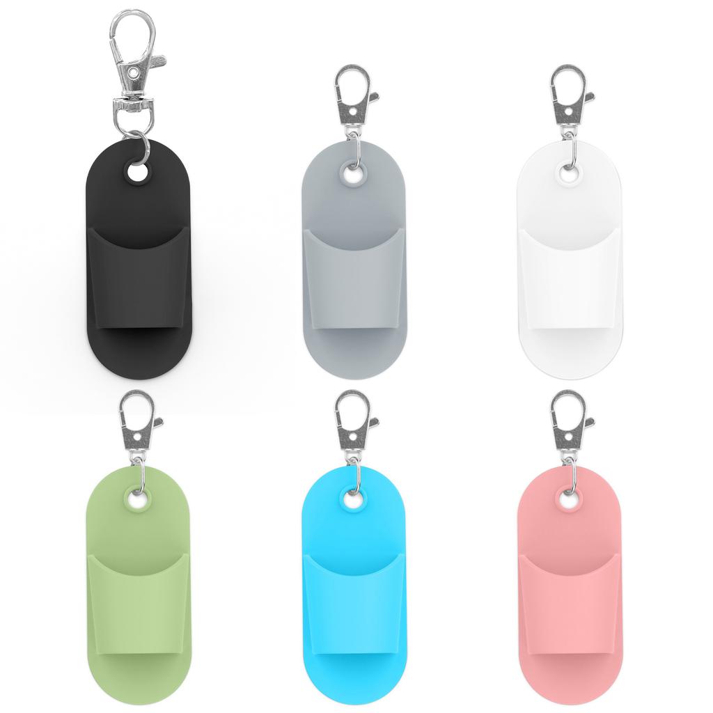 Multipurpose Reusable Silicone Lipstick Keychain Holder Gym Commute Accessory Women Portable Cosmetic Clip Case
