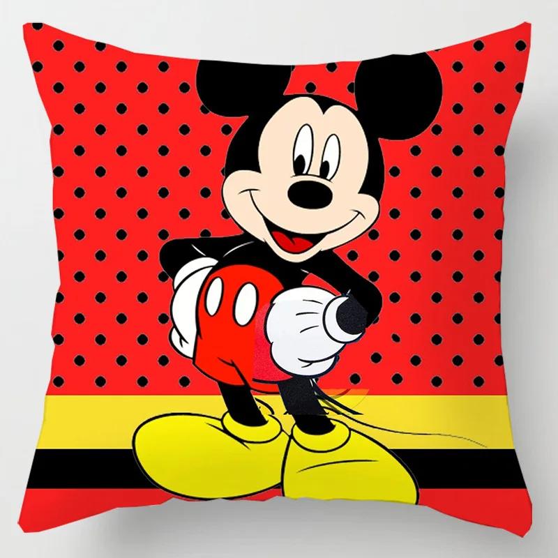 Disney Pillowcase Mickey Minnie Mouse Pillow Case \ Toys Home Decoration Gift 45x45cm