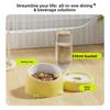 Cat Bowl, Double Bowl, Automatic Drinking Water, Stainless Steel Ceramic Dog Bowl, Cat Bowl, Dog Bowl, Pet Cat Food, Dog Food Bowl, Pet Supplies