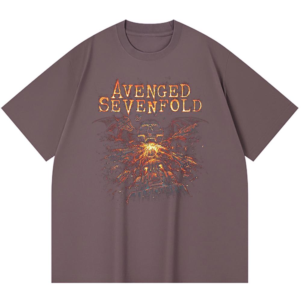 230 g/m² 100% Bavlna T-shirt Heavy Metal Rocková Kapela Tisk Populární Hudby Unisex Těžký Bavlněný T-shirt