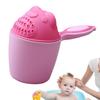 Bath Rinser Cup for Babies Cartoon Bear Baby Bath Rinse Cup with Handle Rinsing Water Scoop for Protecting Infant Toddlers Eyes