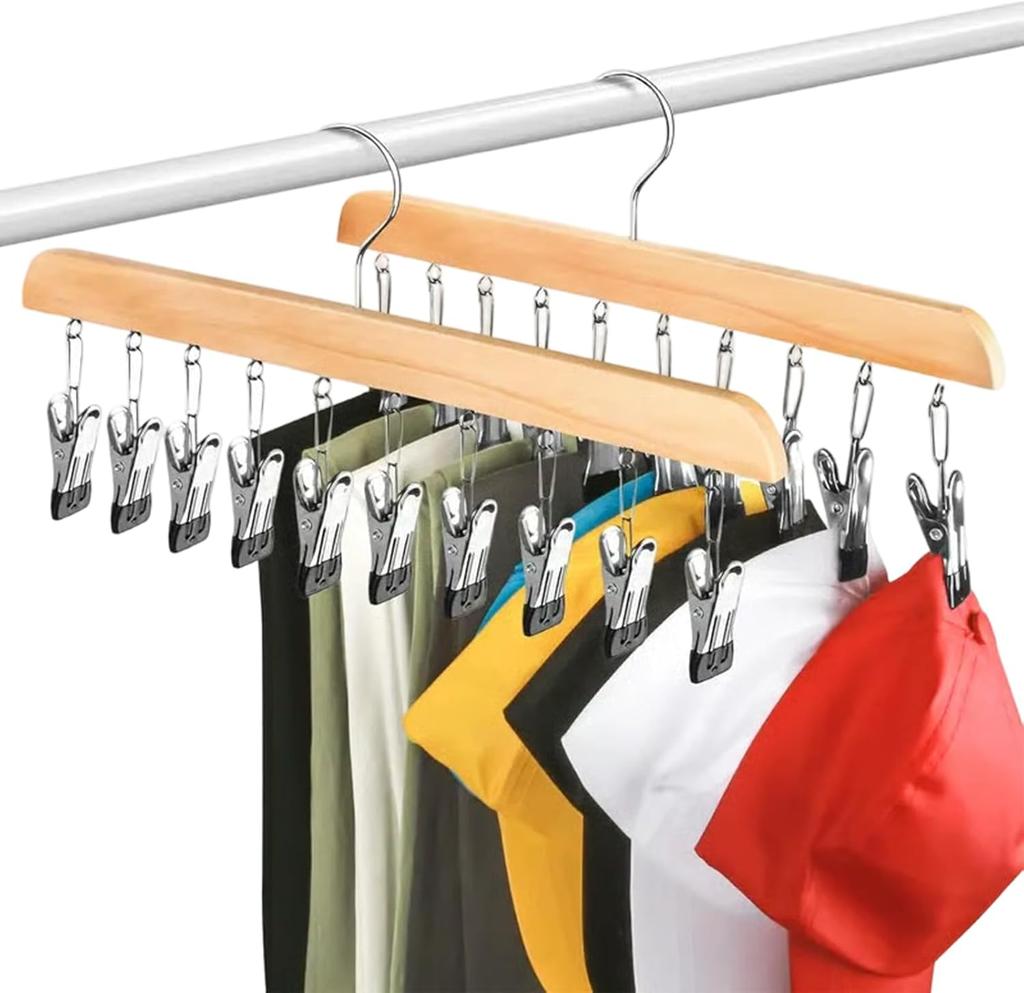 Hanging Closet Organizer 360&Deg; Rotating Multi Clip Hanger Space Saving Hanger Sturdy Portable Hanger For Rvs Dormitory