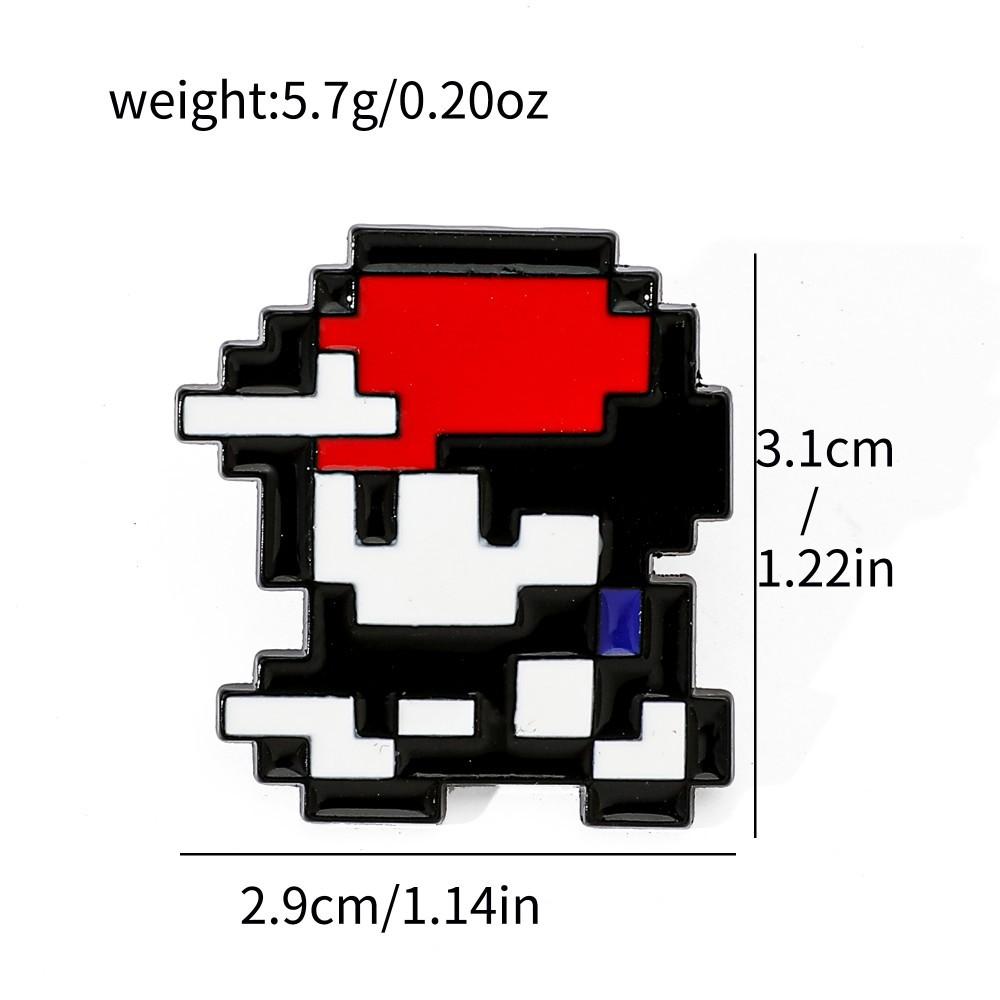 Японская милая креативная пиксельная ветка Марио металлическая значок Супер Марио сплав брошь