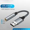 USB externí zvuková karta 3,5mm jack samice audio adaptér sluchátka mikrofon zvukový adaptér pro PC notebook USB na 3,5mm audio kabel