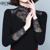 QICED Women's Fashion Casual Solid Color Print Blouses & Shirts