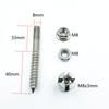 1 Pezzo 3mm 4mm Morsetto per Corda Angoli a 90 Gradi Acciaio Inossidabile 316 Sistemi a Rete per Corda Metallica Clip a Croce per Parete Verde con Vite