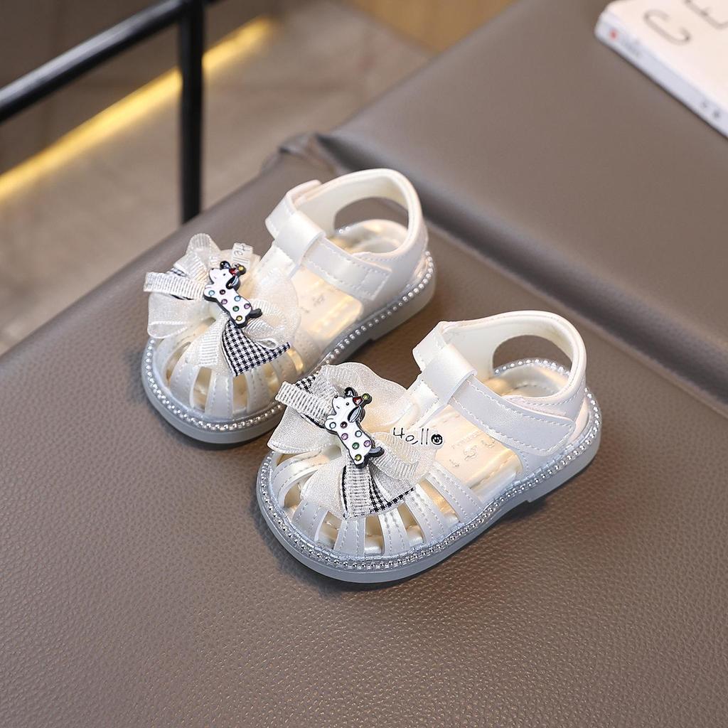 Girls' Closed-Toe Summer Sandals - Non-Slip Soft Sole Princess Shoes
