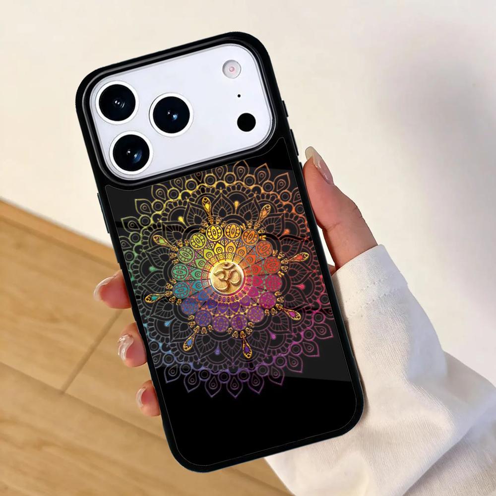 Yoga Om Mandala Colourful Phone Case For Apple iPhone 17 Air 16 Pro Max 15 Pro Max 14 13 12 11 Mini Back Cover