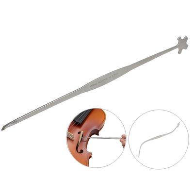 Strumento di installazione del calibro per liutaio con gancio per colonna per violino in metallo flessibile in acciaio inossidabile