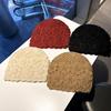 Versatile Handmade Crochet Hat Women's Spring and Autumn New Knitted Wool Hat Big Head Circumference Hollow Bag Head Hat