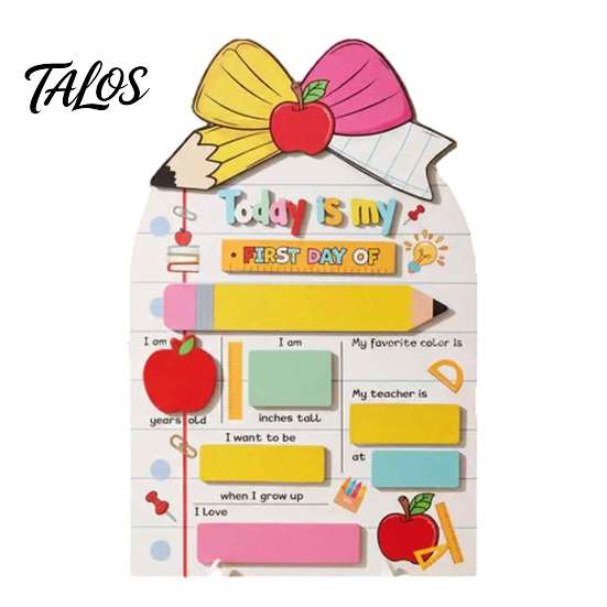 Birthday Party Sign First and Last Day of School Board for Kids, Reusable Wooden Handwritten Note Holder Chalkboard Sign, Cute Writing Daily
