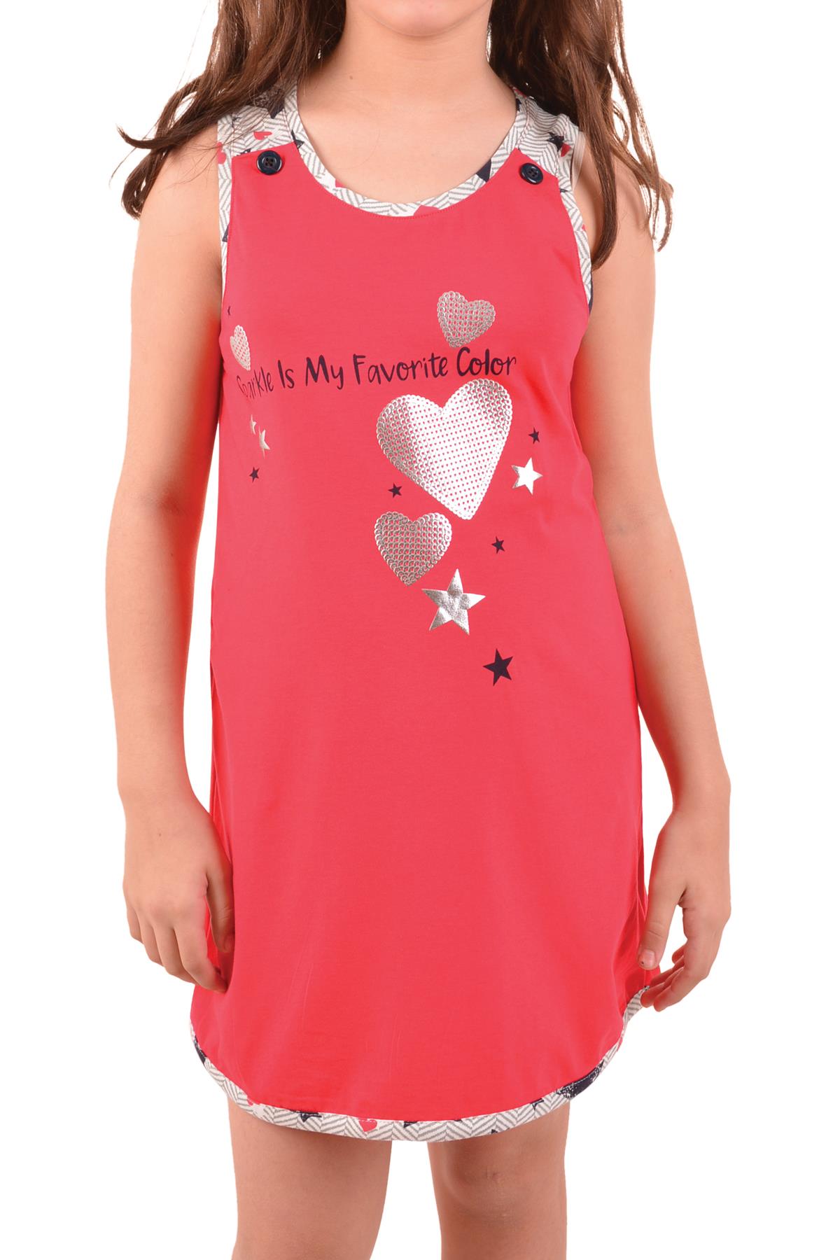 

Туника для девочек, ночная рубашка, хлопковая широкая бретелька