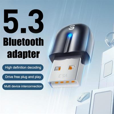 Usb Bluetooth Adapter Dongle Bluetooth 5.3 For Pc Laptop Speaker Audio Receiver Wireless Mouse Usb Transmitter