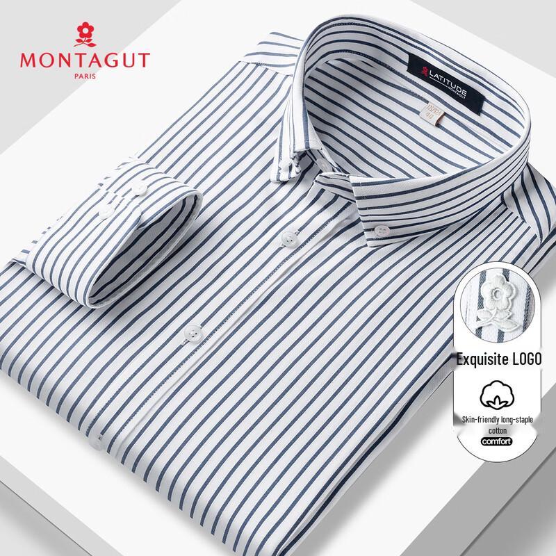 MONTAGUT Men s Easy-Care Cotton Blend Autumn Shirt 41