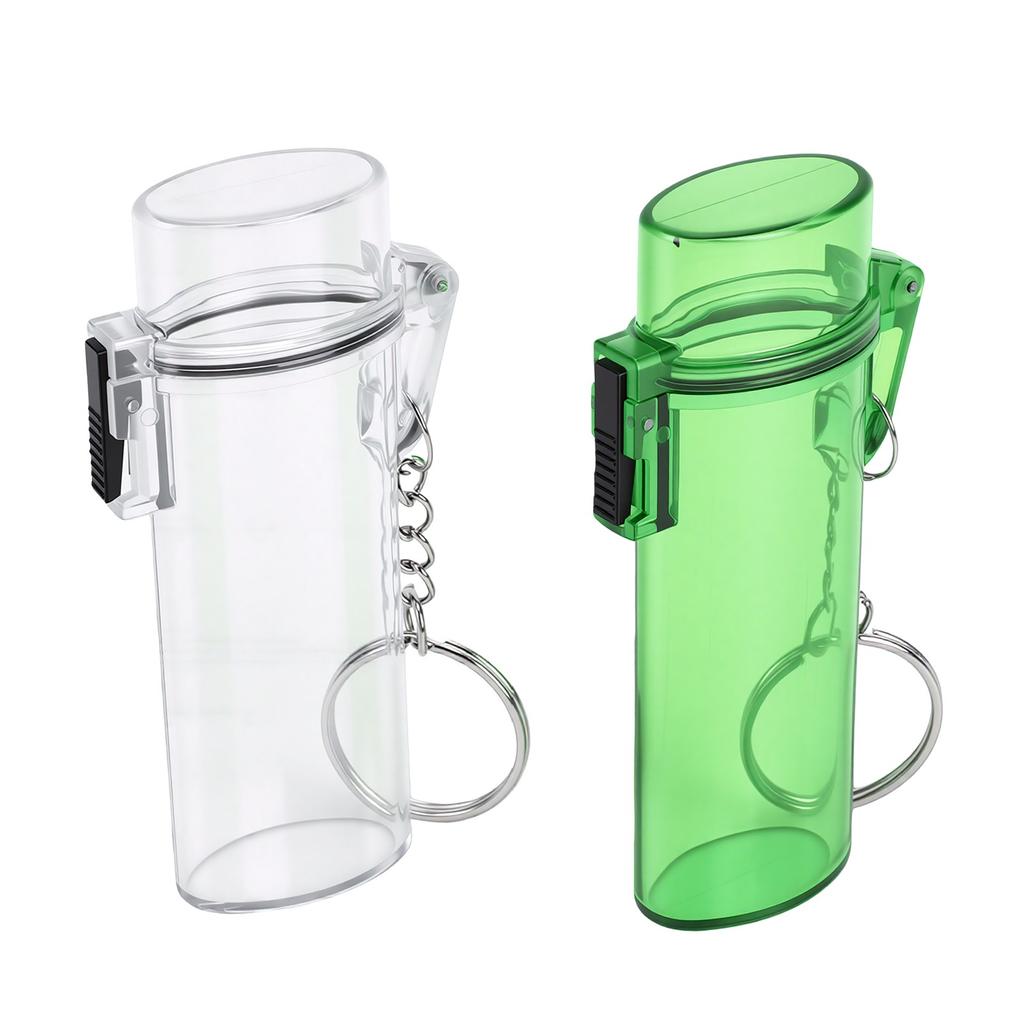 2 Pcs Water Proof Storage Case Reusable Plastic Portable Airtight Container with Whistle Rope for Family Hiking Travel