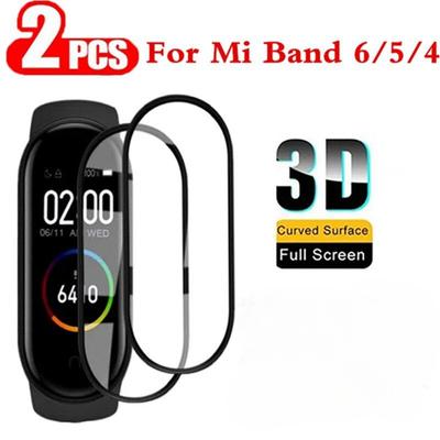 2Pcs 3D Protective Glass for Xiaomi Mi Band 4 5 6 Screen Protector for Miband 5 4 3 Cover Smart Watchband 4 band5 Soft Film