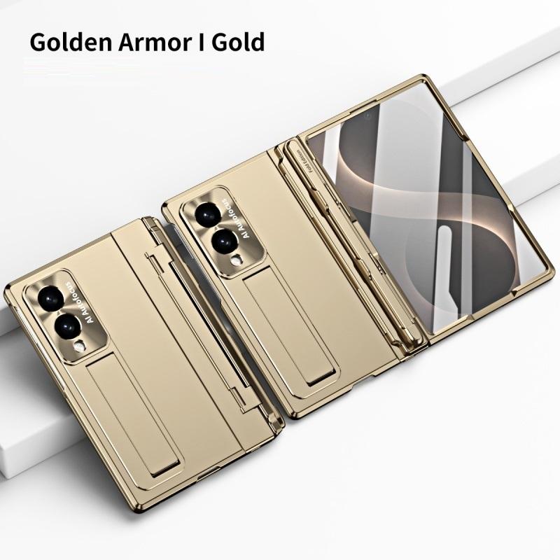 For Samsung Galaxy Z Fold 8 Ultra / 8 7 6 5 4 3 360 Full Protection Hinge Case Folding Cover Tempered Glass Film Stand PC Case